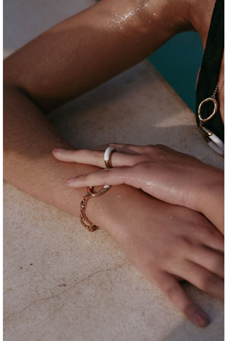 Time Ripples Ring, Alternate, color, White & Gold