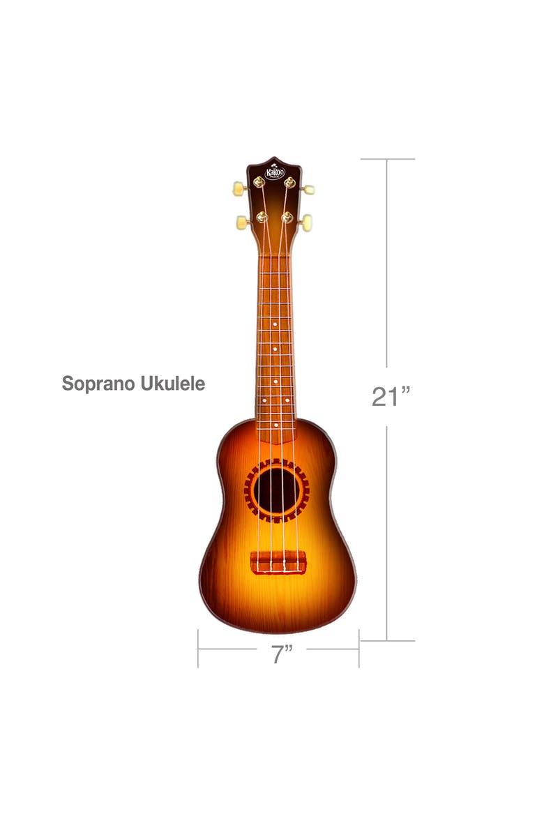 Kako'O 21" Professional Wooden Ukulele Set Sunburst, Alternate, color, Multicolored