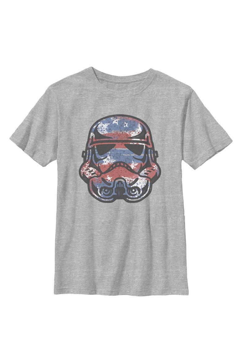 Boy's Star Wars Patriotic Stormtrooper  Graphic T-Shirt, Main, color, Sport Grey