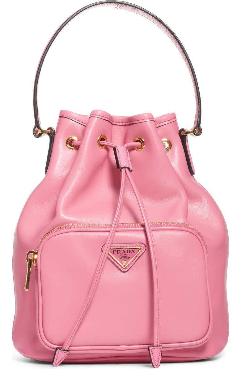 Prada Leather Bucket Bag, Main, color,