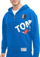 TOMMY JEANS Men's Tommy Jeans Blue Dallas Mavericks Bernard Half-Zip Hoodie