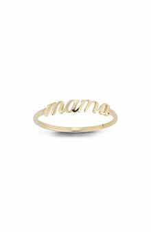 Ember Fine Jewelry 14K Gold Mama Script Ring