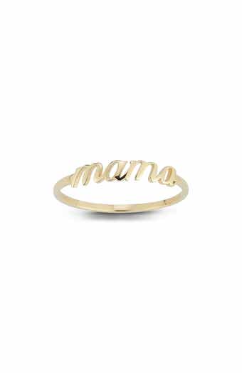 Ember Fine Jewelry 14K Gold Mama Script Ring