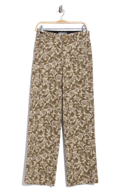 Democracy Dart Print Wide Leg Pants In Animal Print