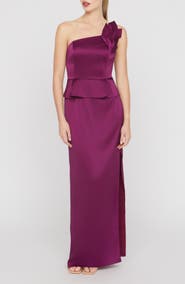 Kay Unger Kiara One-Shoulder Gown