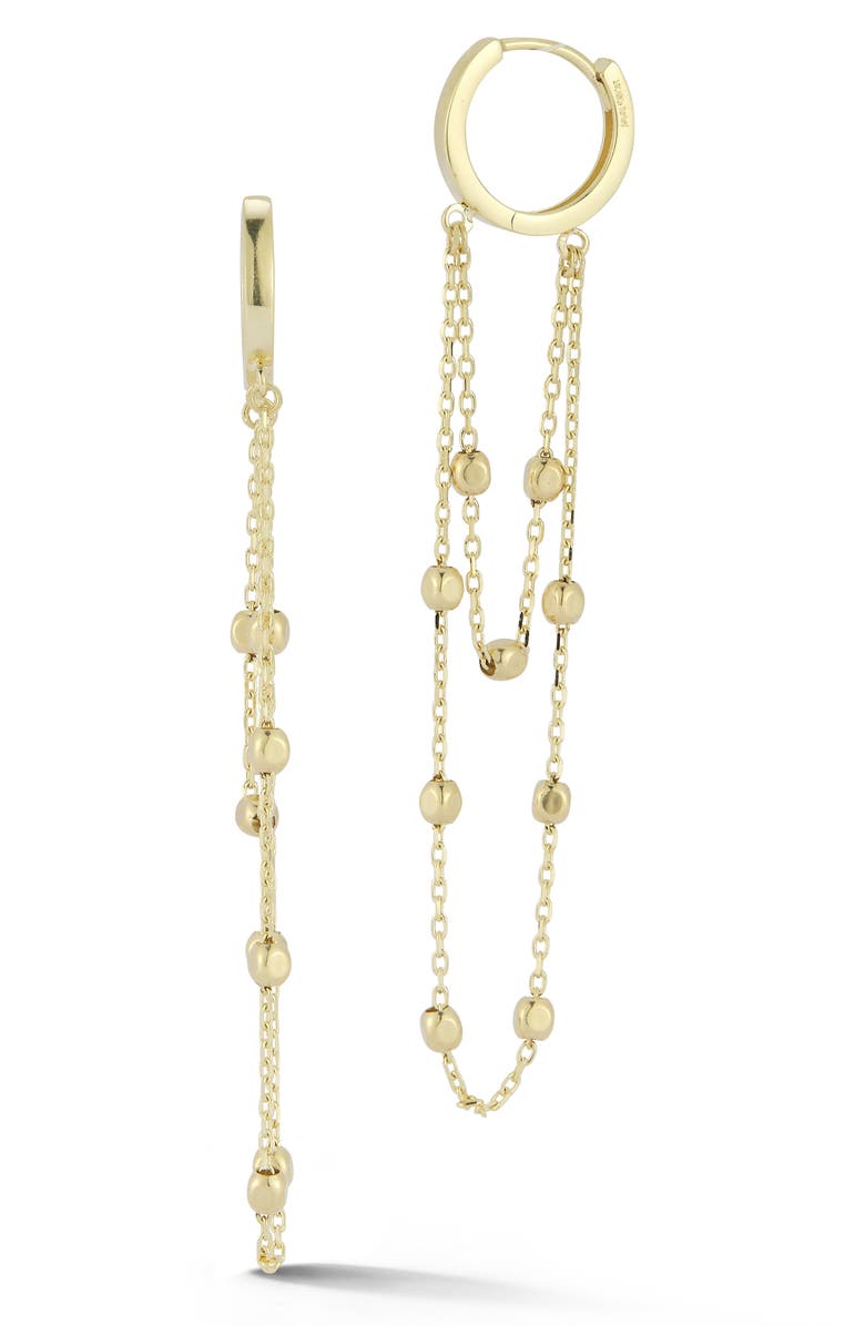 Ember Fine Jewelry 14K Gold Chain Huggie Hoop Earrings, Main, color, Gold