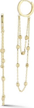 Ember Fine Jewelry 14K Gold Chain Huggie Hoop Earrings