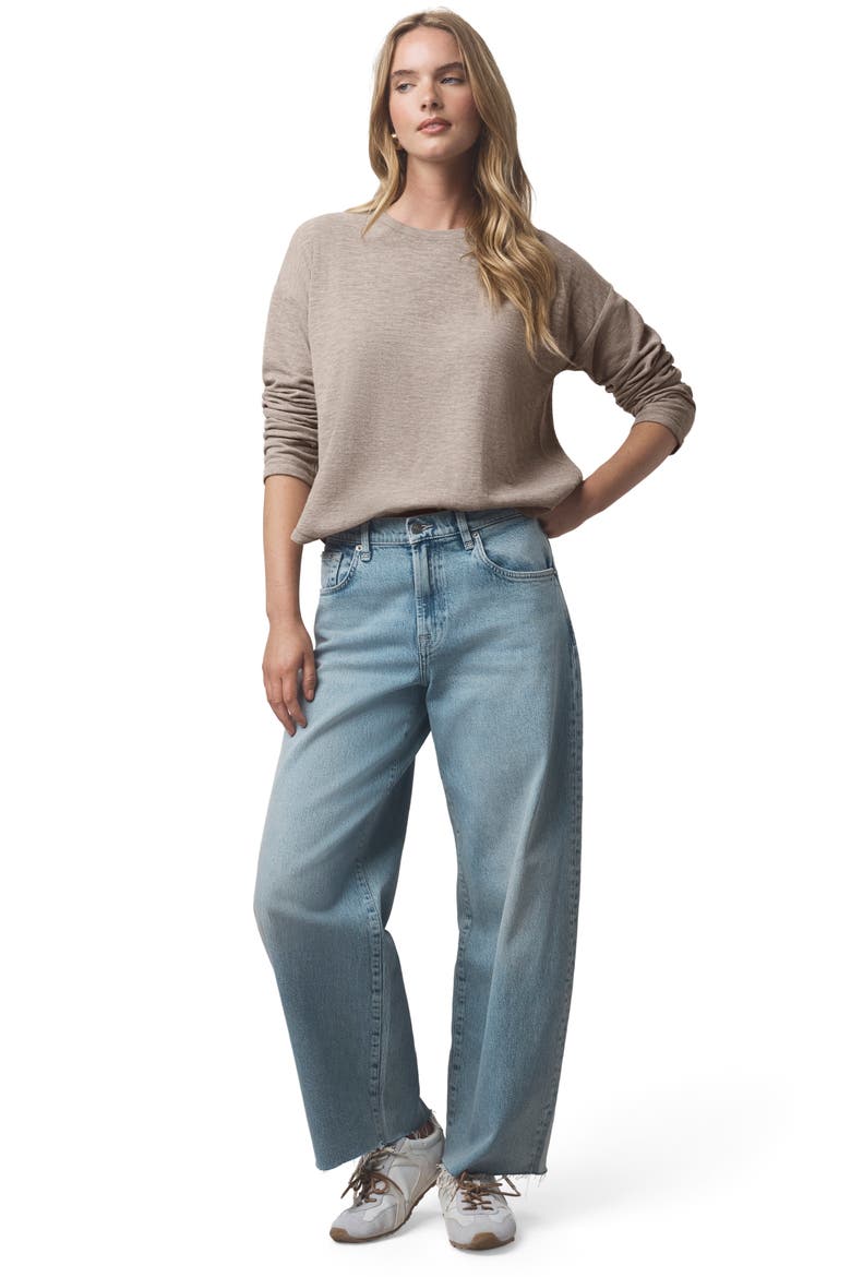 Callista Long Sleeve T-Shirt, Alternate, color, LIGHT CEDAR BEIGE HEATHER