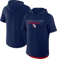 FANATICS Men's Fanatics Navy Cleveland Guardians Clubhouse Optimal Play Raglan Hoodie T-Shirt