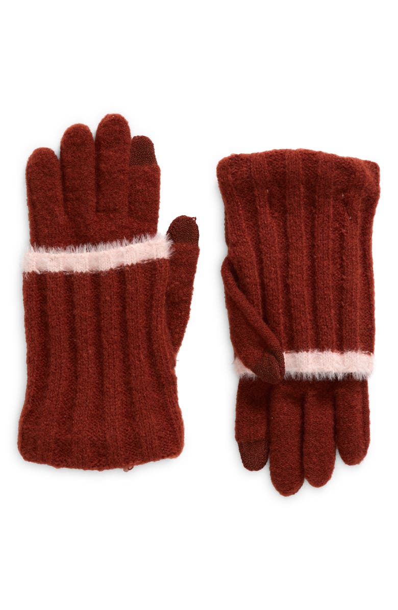 Treasure & Bond Rib Tech Gloves, Main, color, 