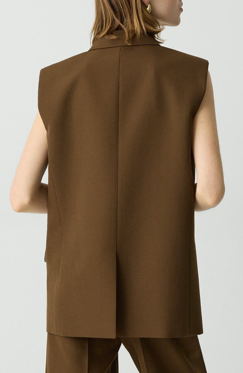 Theory Boxy Wool Blend Vest, Alternate, color, Clove