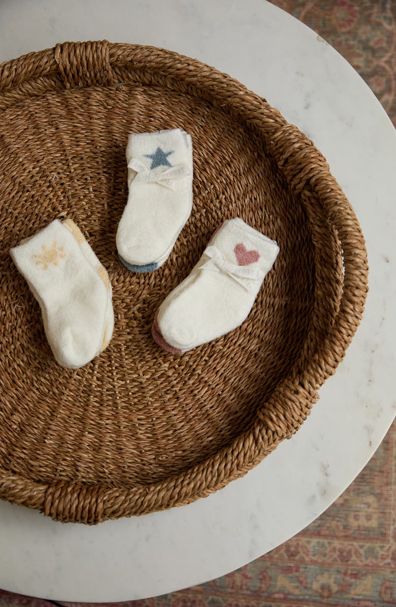 Barefoot Dreams<sup>®</sup> CozyChic Lite<sup>®</sup> 3-Pack Sock Set, Alternate, color, Sunbeam/ Pearl