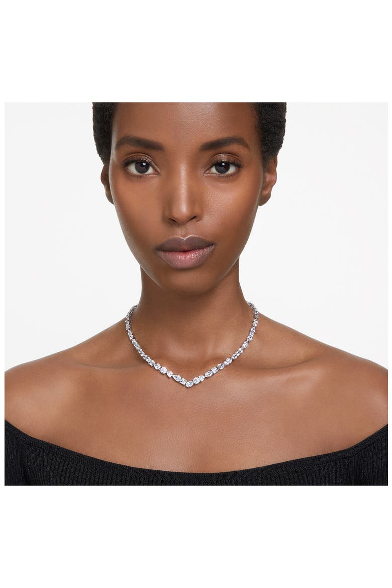 Mesmera Crystal Necklace, Alternate, color, SILVER
