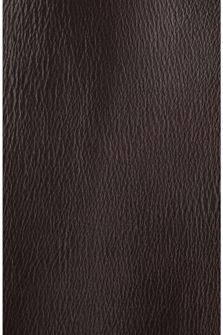 Le Bombardier Lambskin Leather & Genuine Shearling Aviator Jacket, Alternate, color, DARK BROWN