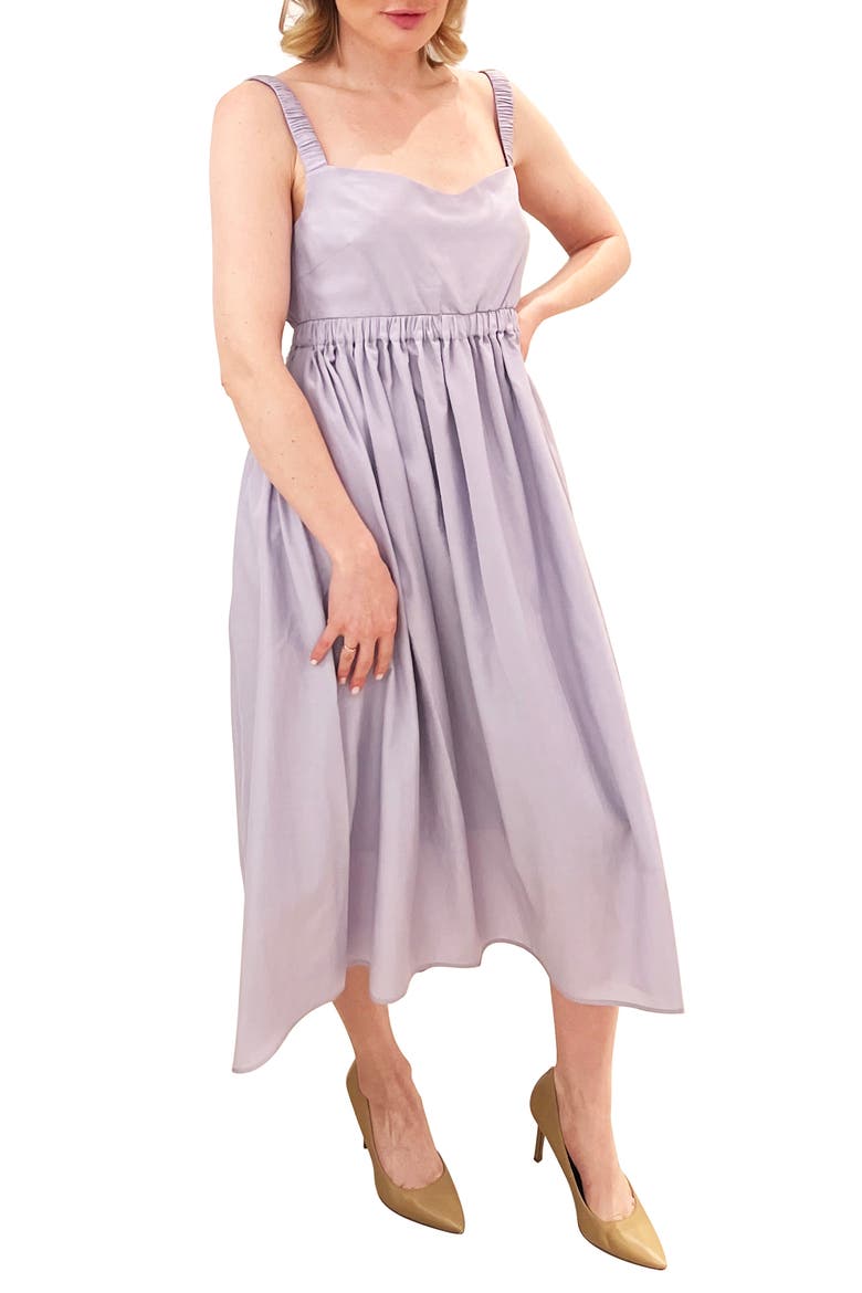 Isabella Smocked Maternity Maxi Dress, Main, color, PURPLE