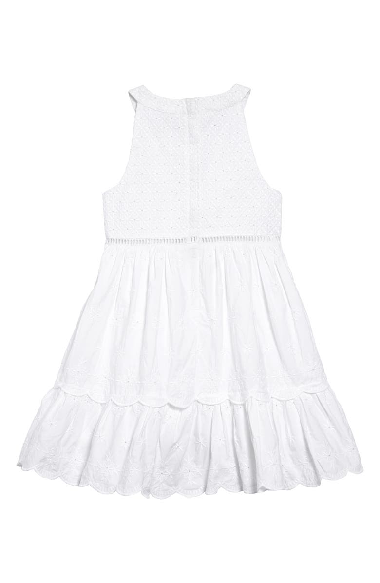 vineyard vines Tiered Eyelet Dress, Alternate, color, 