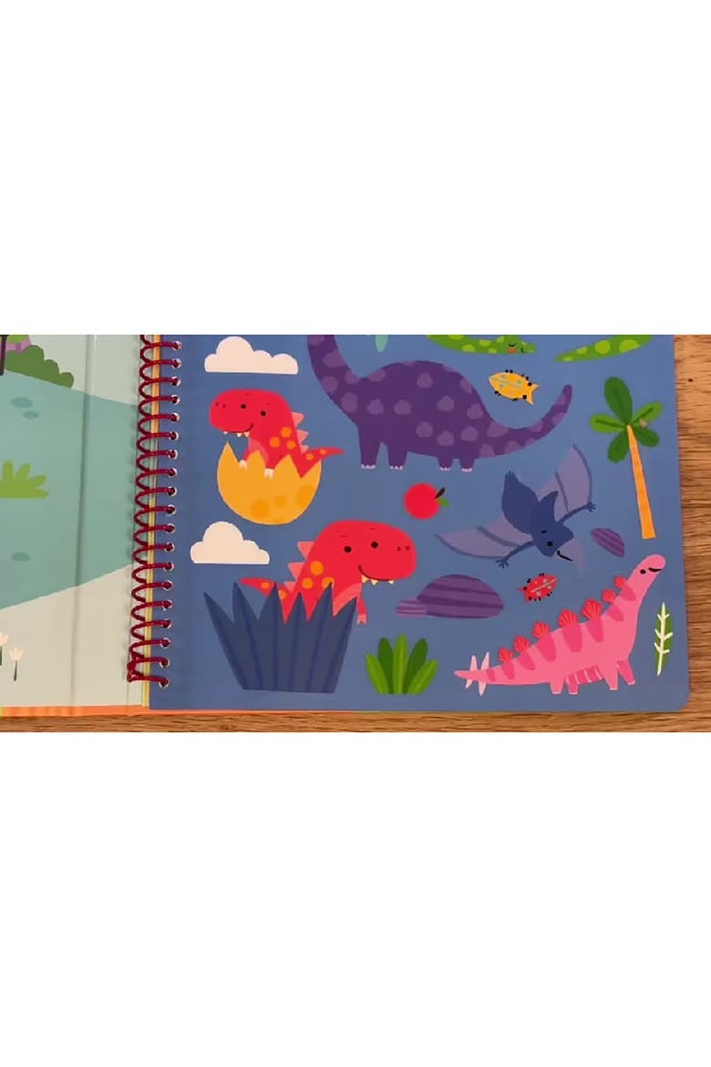 Reusable Silicone Sticker Book, Dinosaurs, Kids 3+, Alternate, color, Multicolored