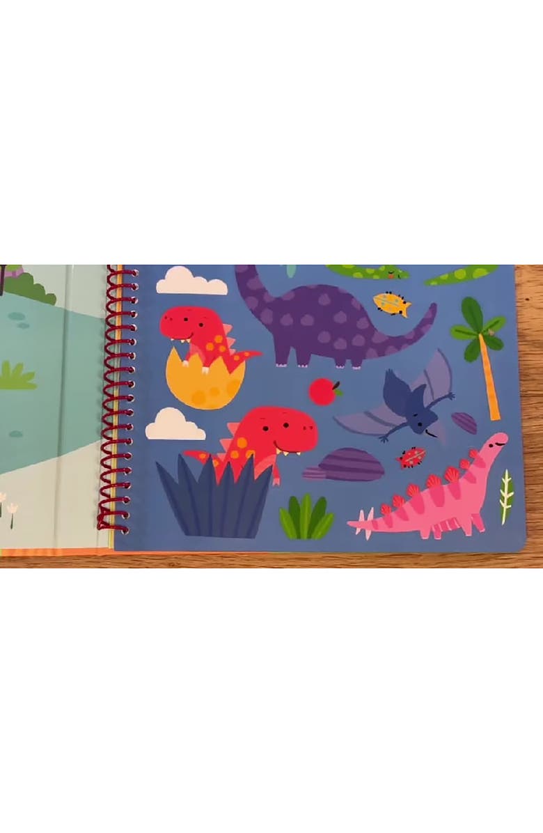 Buddy & Barney Reusable Silicone Sticker Book, Dinosaurs, Kids 3+, Alternate, color, Multicolored