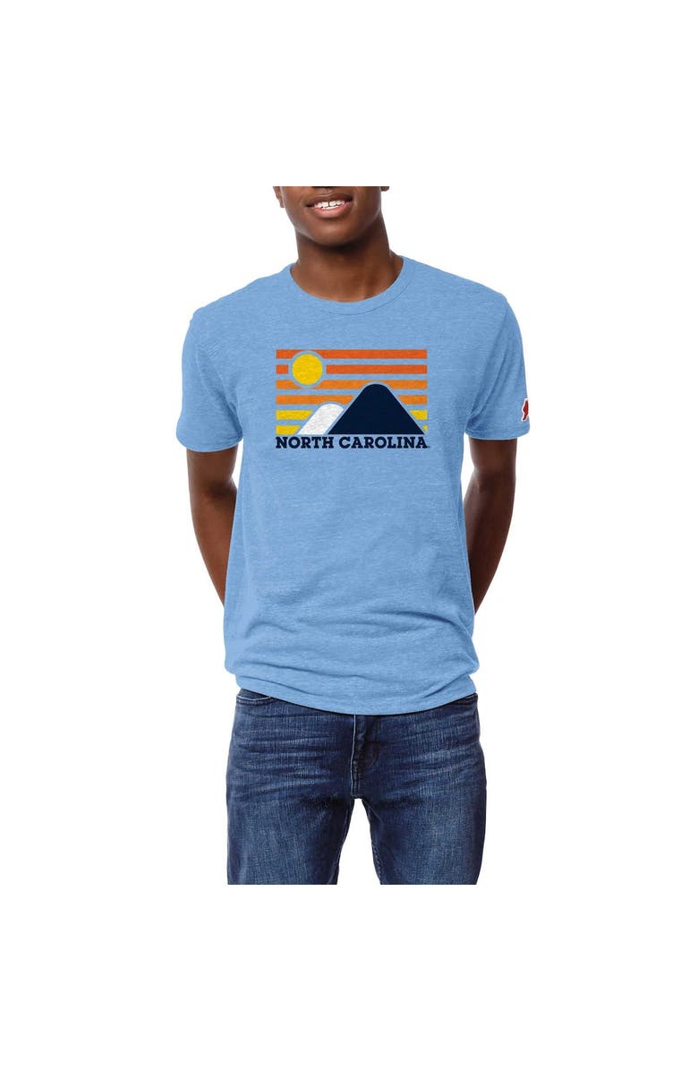 LEAGUE COLLEGIATE WEAR Men's League Collegiate Wear Carolina Blue North Carolina Tar Heels Hyper Local Victory Falls Tri-Blend T-Shirt, Alternate, color,