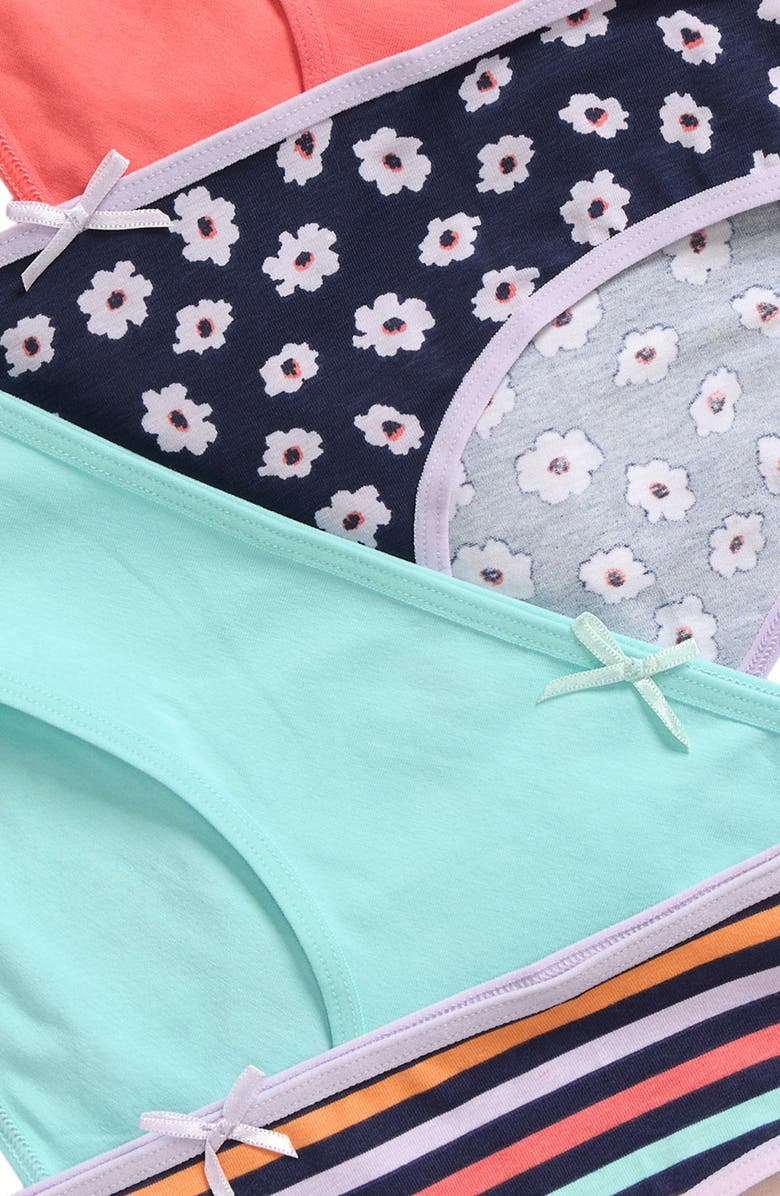 Nordstrom Kids' Assorted 5-Pack Hipster Briefs, Alternate, color, Ditsy Stripe Pack