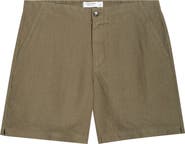 Nordstrom Flat Front Linen Chino Shorts