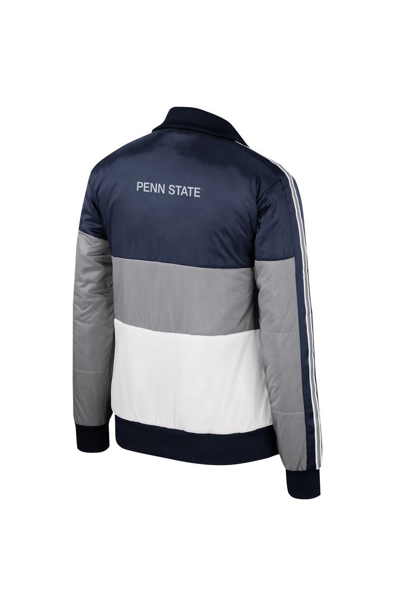 THE WILD COLLECTIVE Women's The Wild Collective Gray Penn State Nittany Lions Color-Block Puffer Full-Zip Jacket, Alternate, color, Gray