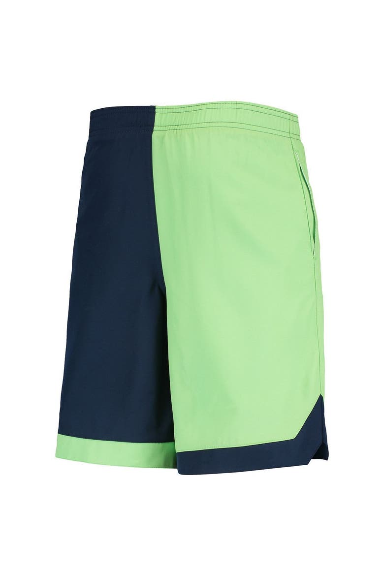 Youth Neon Green/College Navy Seattle Seahawks Conch Bay Board Shorts, Alternate, color, Neon Green