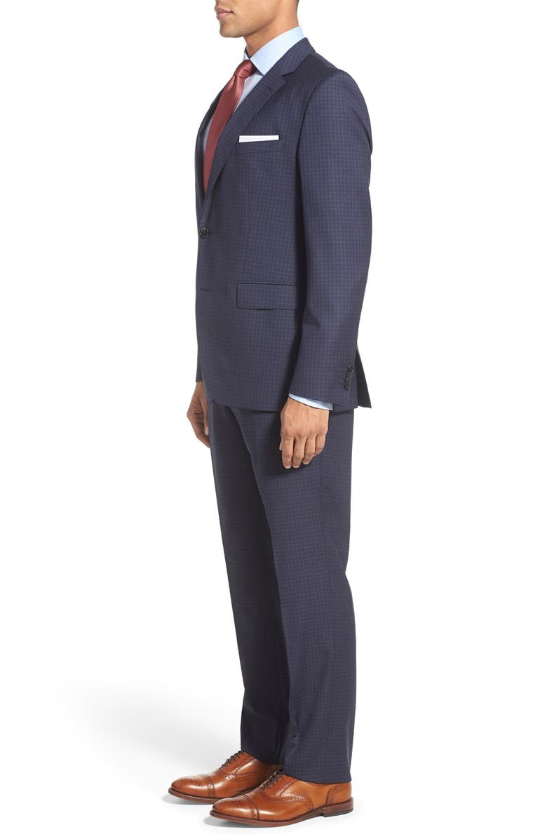 BOSS 'Johnstons/Lenon' Trim Fit Check Wool Suit, Alternate, color,