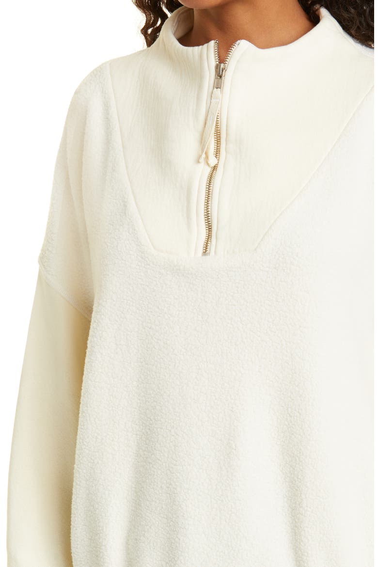 Trail Mix Media Half-Zip Cotton Blend Sweatshirt, Alternate, color, WASHED WHITE