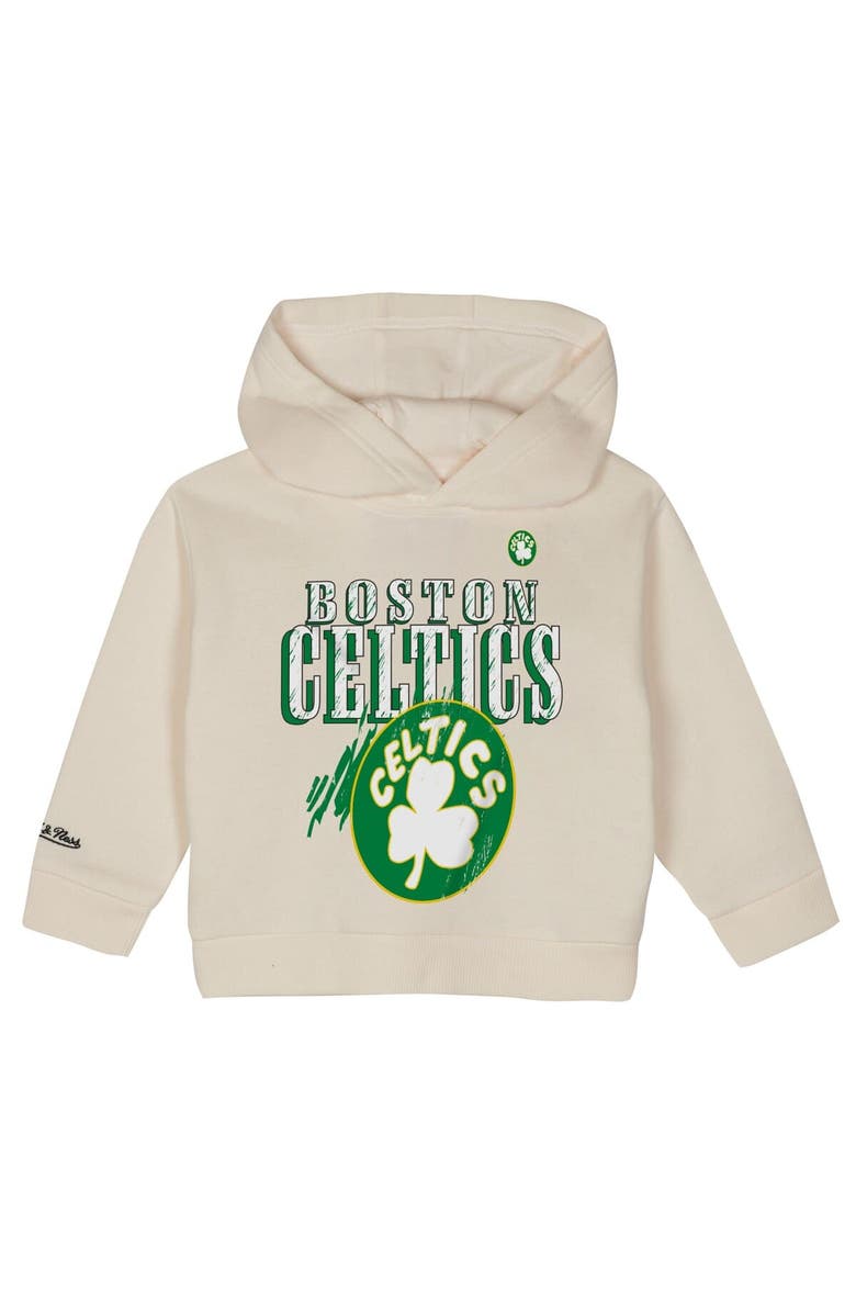 Mitchell & Ness Toddler Mitchell & Ness  Cream Boston Celtics Hang Time Oversized Pullover Hoodie & Pants Set, Alternate, color, 