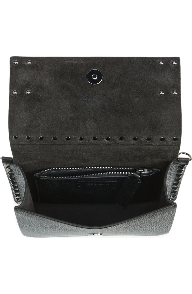 Valentino Garavani Small Rockstud Leather Shoulder Bag, Alternate, color,