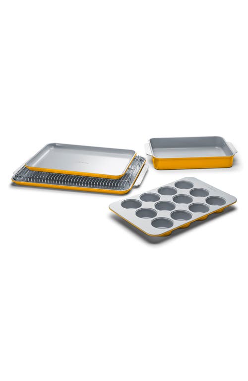 CARAWAY Nontoxic Ceramic 5-Piece Bakeware Set in Marigold 