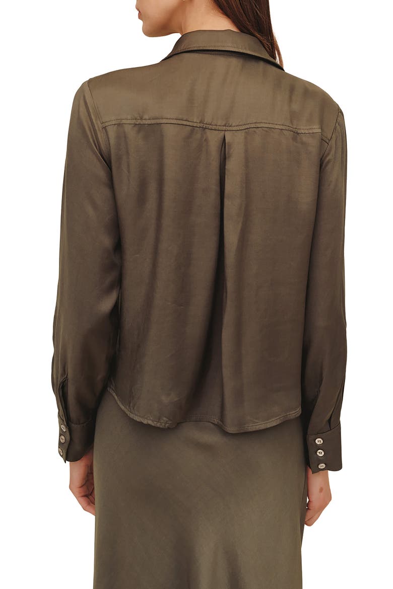 Utility Cropped Shirt, Alternate, color, ARMY OLIVE