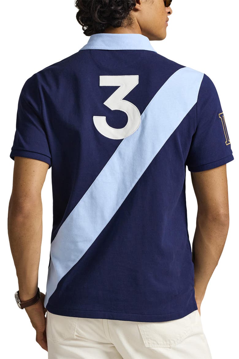 Classic Fit Crest Jersey Graphic Polo, Alternate, color, NEWPORT NAVY/ OFFICE BLUE