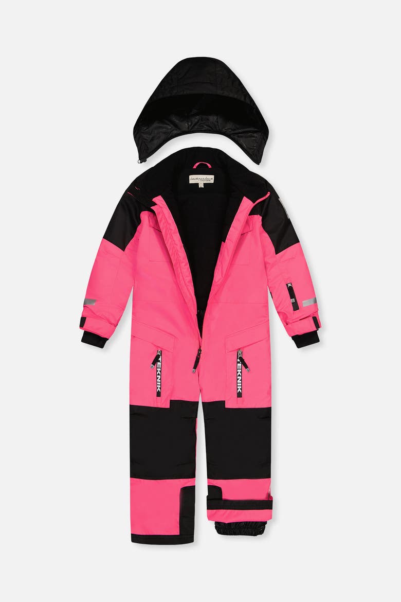 Teknik Fleece Lined & One Piece Snowsuit, Alternate, color, Bright Pink