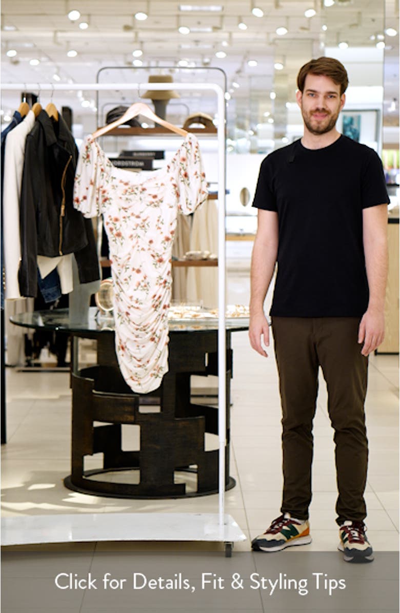 Floral Ruched Minidress, sales video thumbnail