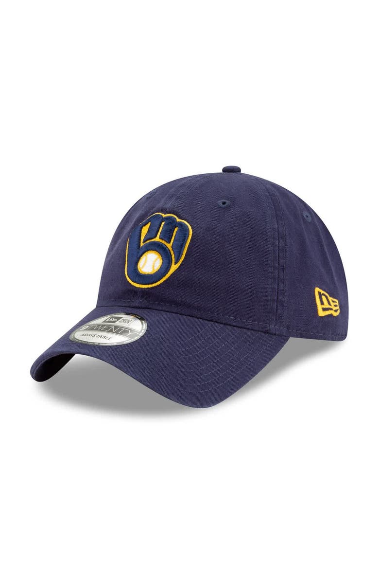 New Era Men's New Era Navy Milwaukee Brewers 2024 MLB Postseason Side Patch 9TWENTY Adjustable Hat, Alternate, color,