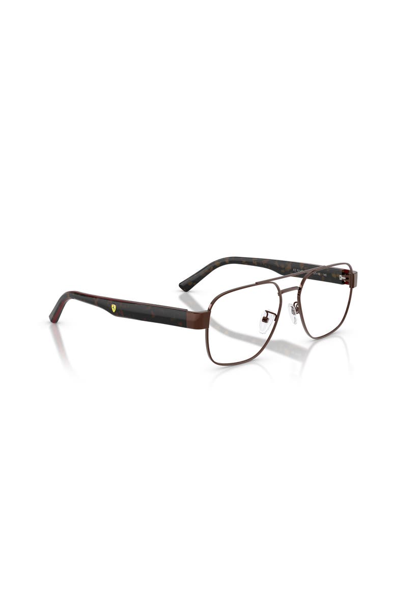 57mm Rectangle optical glasses, Alternate, color, Brown