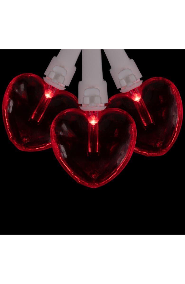 Northlight 20-Count Red LED Mini Hearts Valentine's Day Lights - 4.75ft, White Wire, Alternate, color, Red