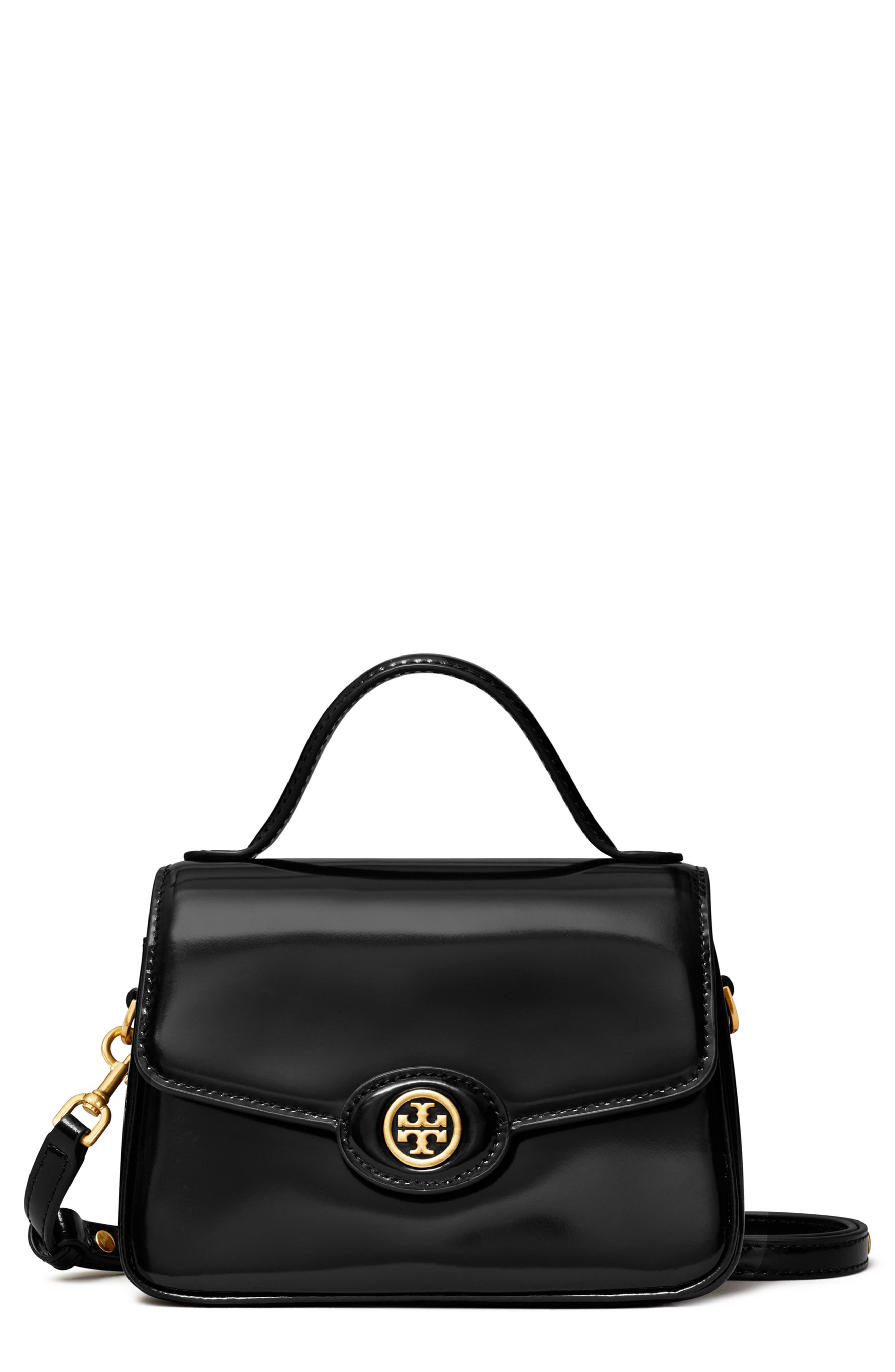 Tory Burch Small Robinson Leather Top Handle Bag, Main, color, 