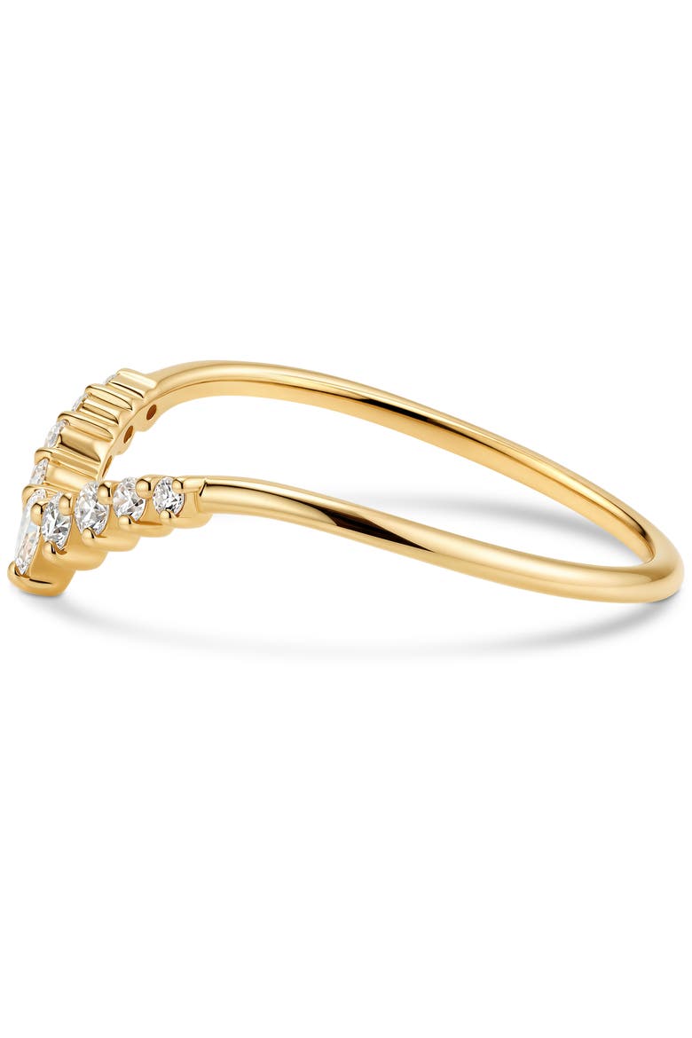 Chevron Lab Grown Diamond Ring in 14K Gold, Alternate, color, Yellow Gold