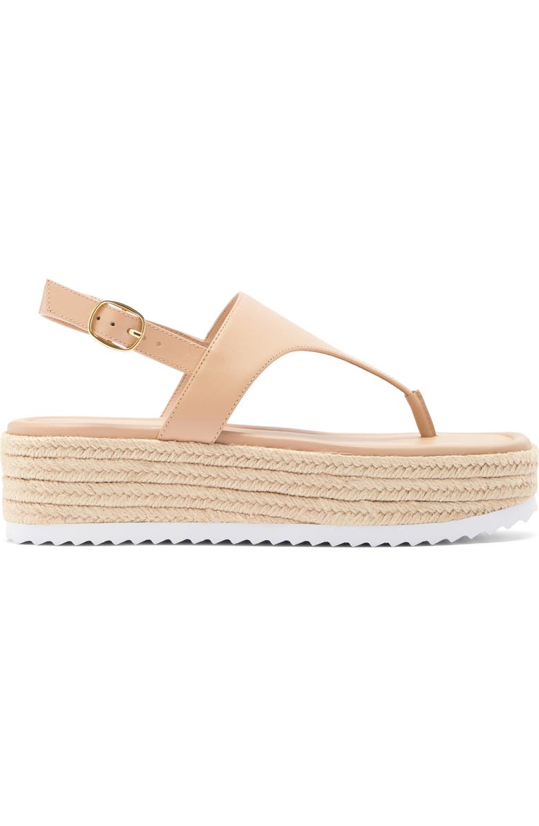 Stuart Weitzman Mel Espadrille Flatform Sandal, Alternate, color, Golden Beige