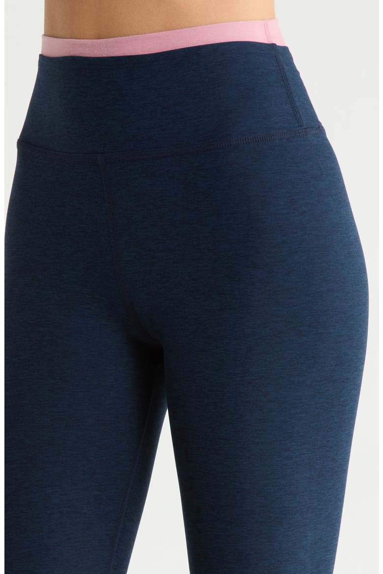 Space Dye High Waist Midi Leggings, Alternate, color, NOCTURNAL NAVY/ BALLET PINK
