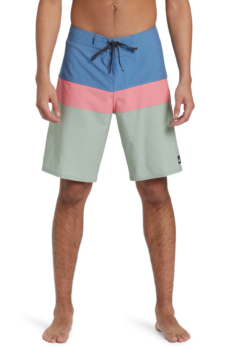 Quiksilver Surfsilk Panel 20 Board Shorts, Main, color, Strawberry Print 4
