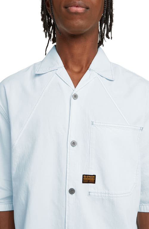 G-star Track Relaxed Fit Organic Cotton Camp Shirt In Blue