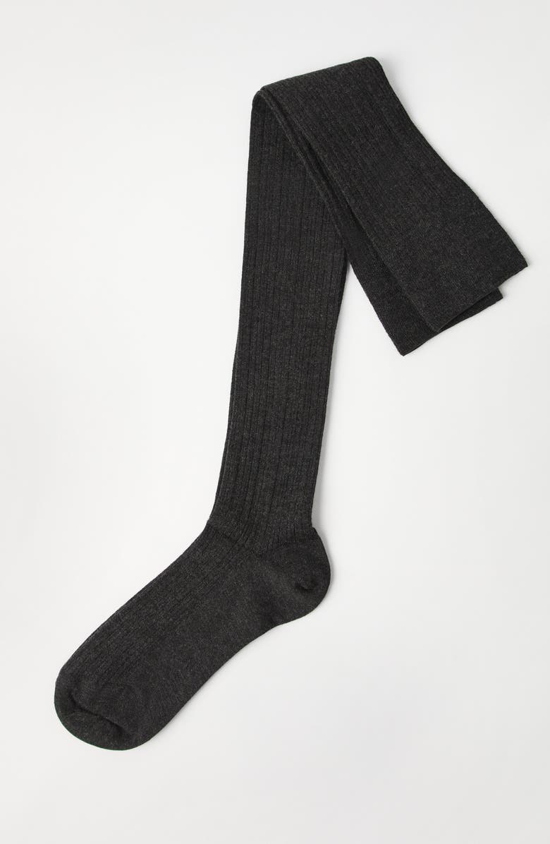 Brunello Cucinelli Cashmere knit socks, Alternate, color, Anthracite