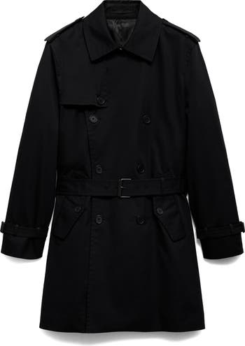 MANGO Belted Water Repellent Trench Coat Nordstrom