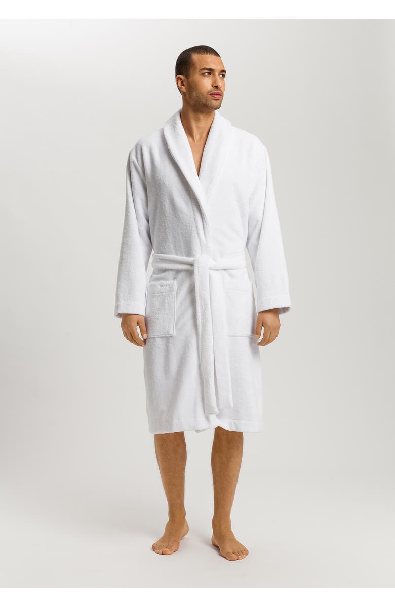 Hanro Robe Selection Plush Cotton Terry Velour Robe, Alternate, color, White