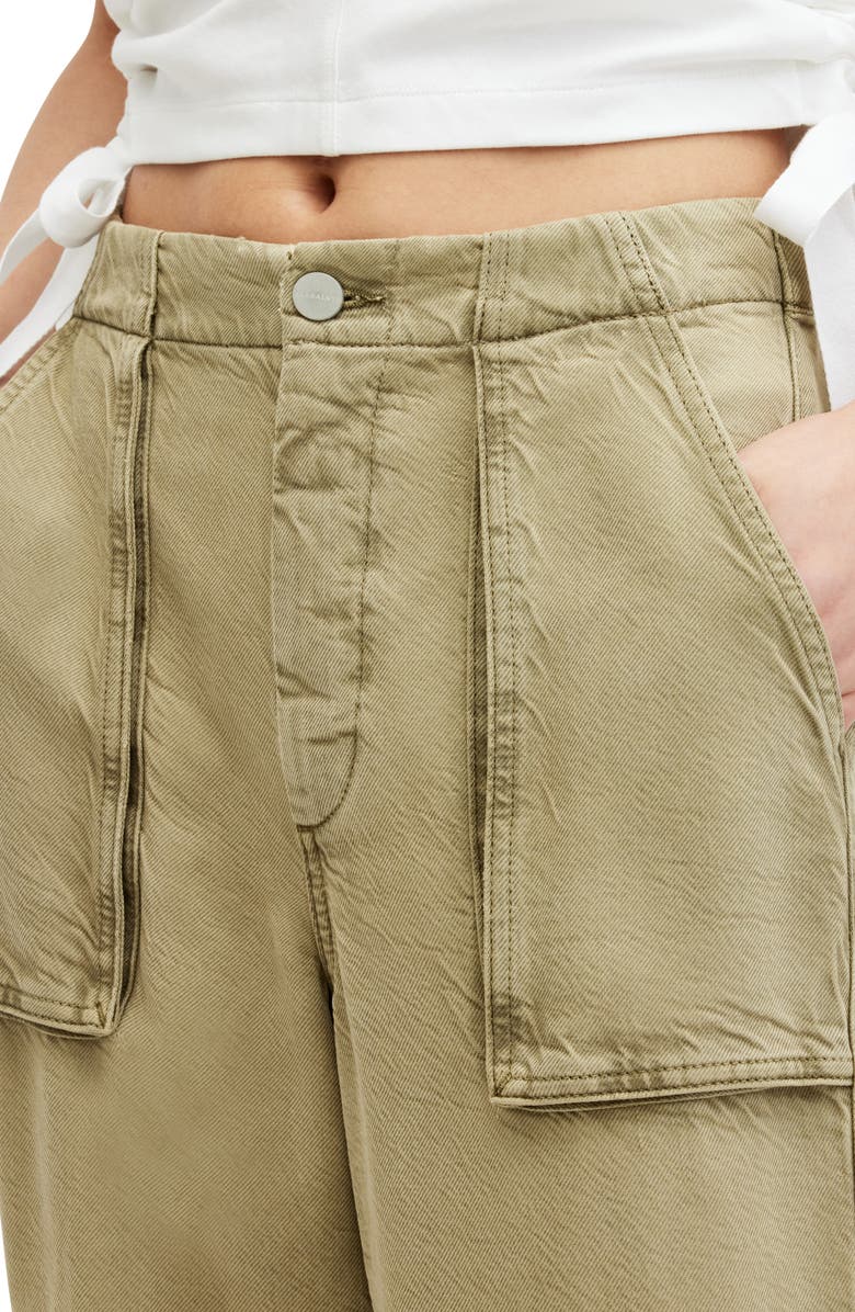 AllSaints Frieda Twill Cargo Joggers, Alternate, color, Deep Olive Green
