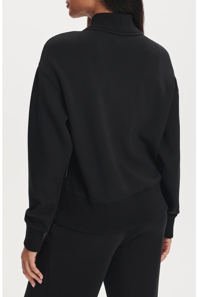 Sally Half Zip Sweatshirt, Alternate, color, BLACK